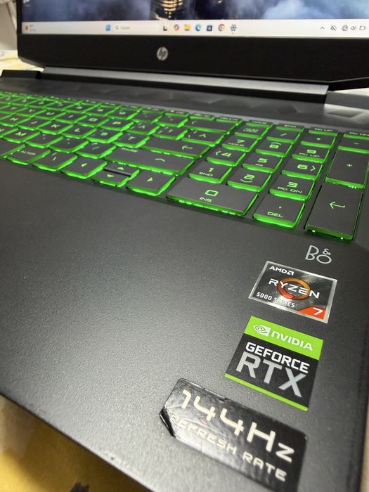 Laptop Gaming - HP Pavilion Ryzen 7 5800H, 16GB RAM, RTX3050Ti, 144Hz