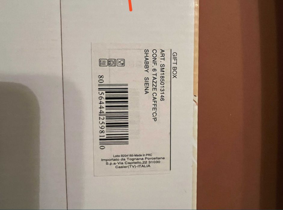 Set nou cesti cafea Tognana