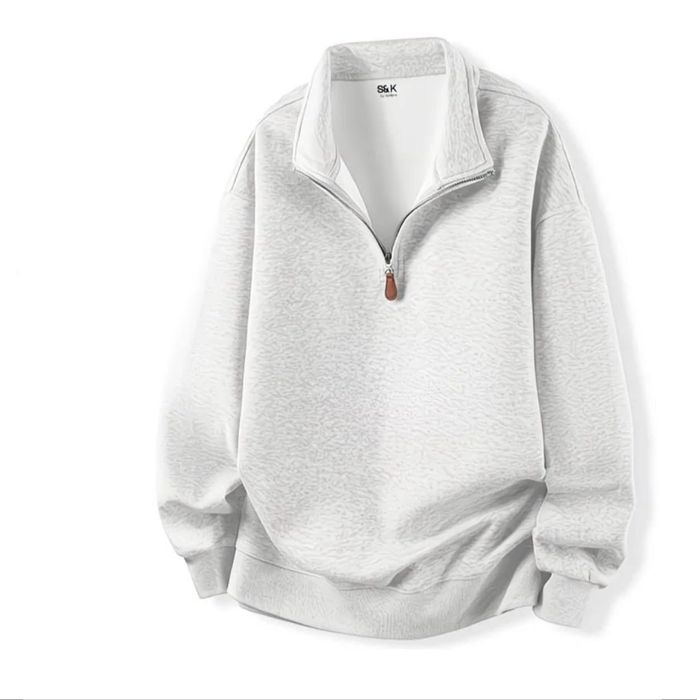 Свитшот с молнией на воротнике черного, светло и темно скрого цвета