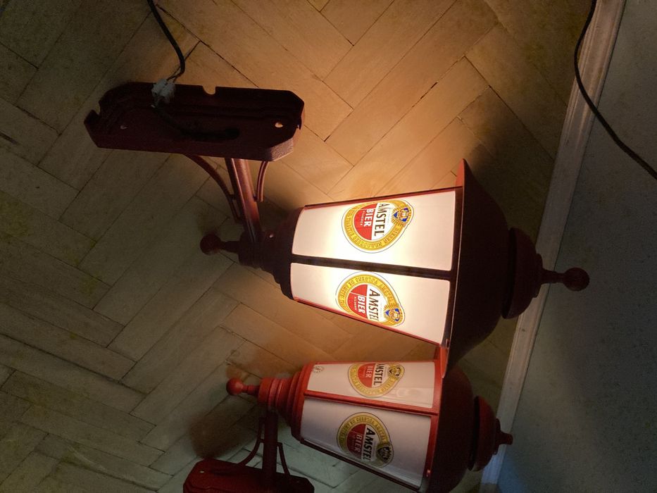 Винтидж рекламни лампи Amstel beer