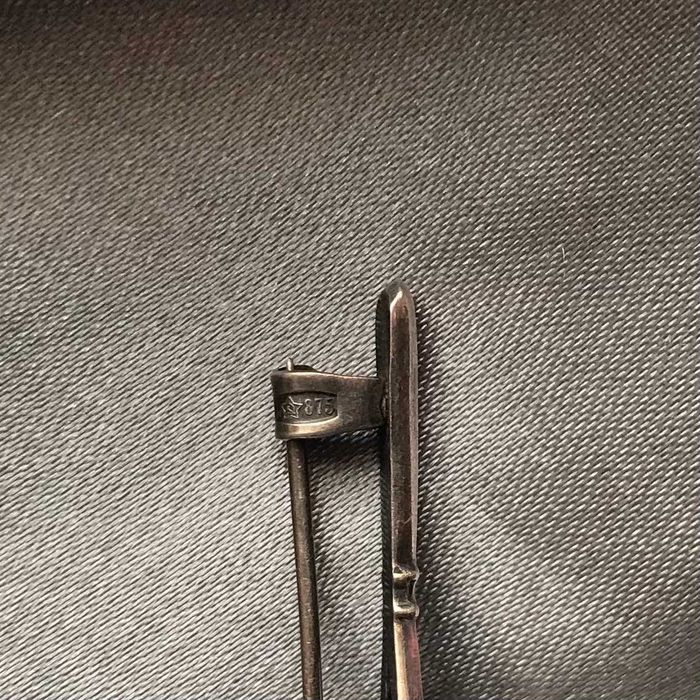 Редкая серебряная брошь СССР 875