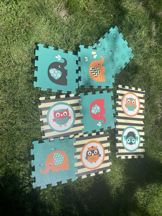 Puzzle de podea din spuma non-toxica 9 bucati