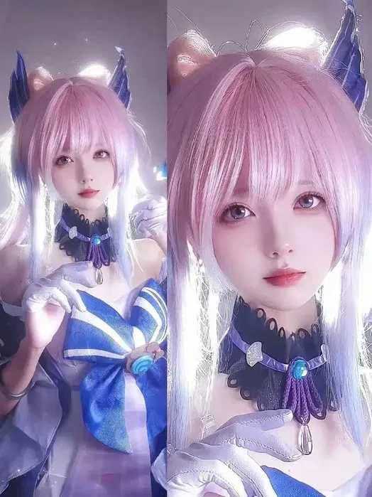 Аниме перука Genshin Impact Sangonomiya Kokomi Cosplay