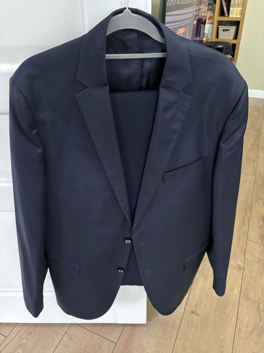 Пиджак синий однотонный