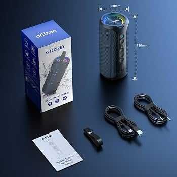 Чисто нова преносимa Bluetooth колонка Ortizan X8 Pro с 40W стерео звук, SD карта, AUX