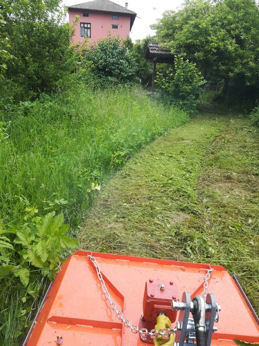 Фрезоване, косене и оран с малък трактор 4х4