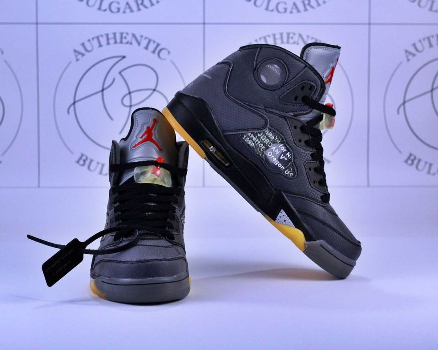 Nike Air Jordan 5 Off-White, Aqua, Expression Мъжки Дамски Обувки