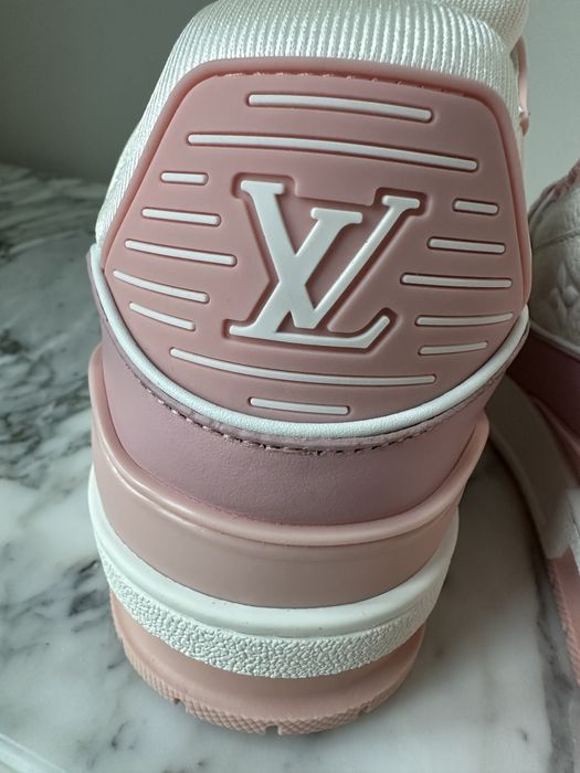 sneakers piele naturala LV Trainer Pink –