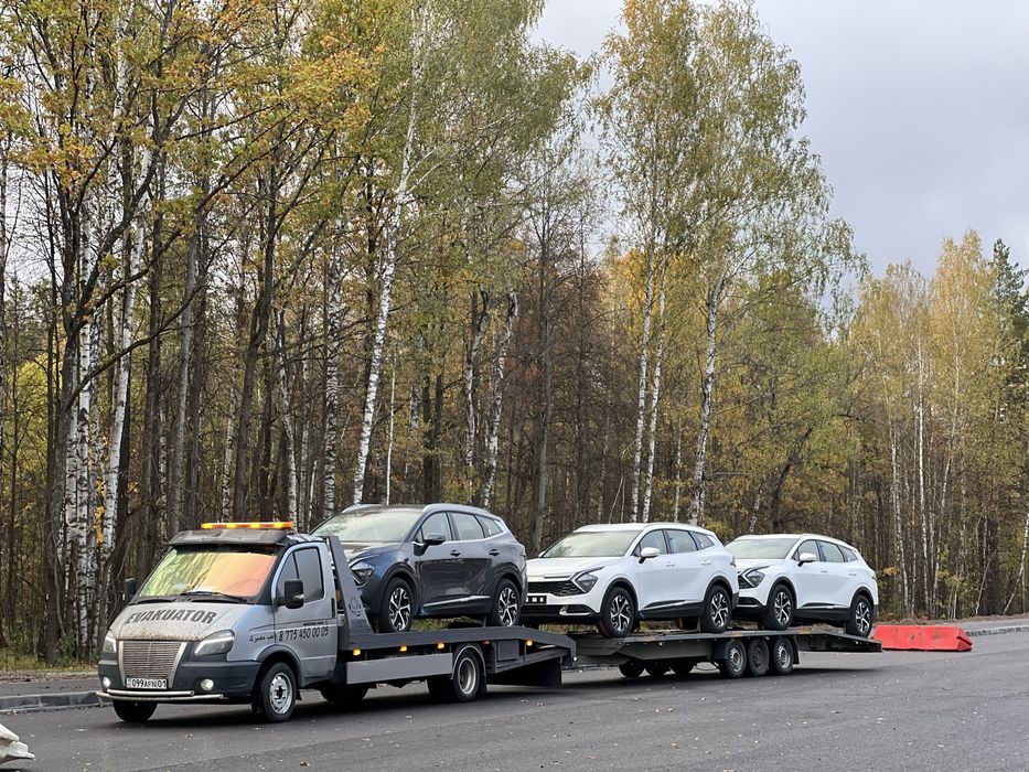 Автовоз-эвакуатор с прицепом