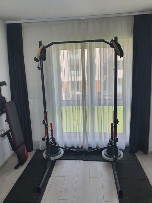 Pachet Home Gym: Half Rack Domyos + Bancă Reglabilă Pliabilă + Podea Cauciuc