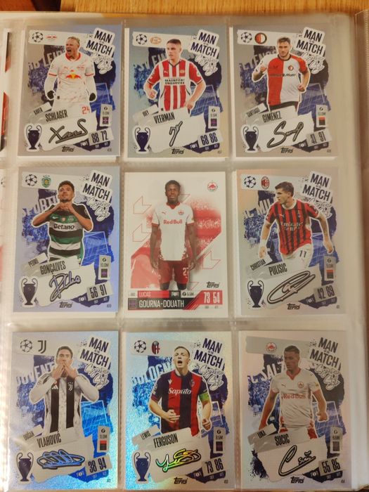 Album Match Attax 24/25 UCL completat partial 173 Topps rare limited edition