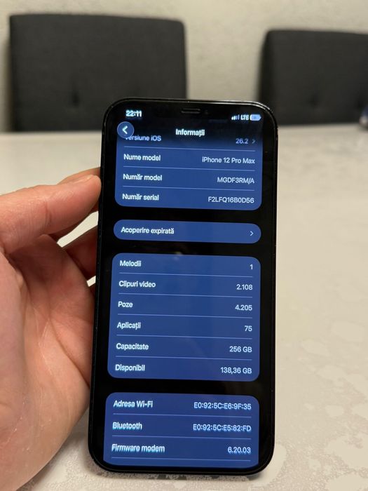 iPhone 12 pro max-256 GB -impecabil