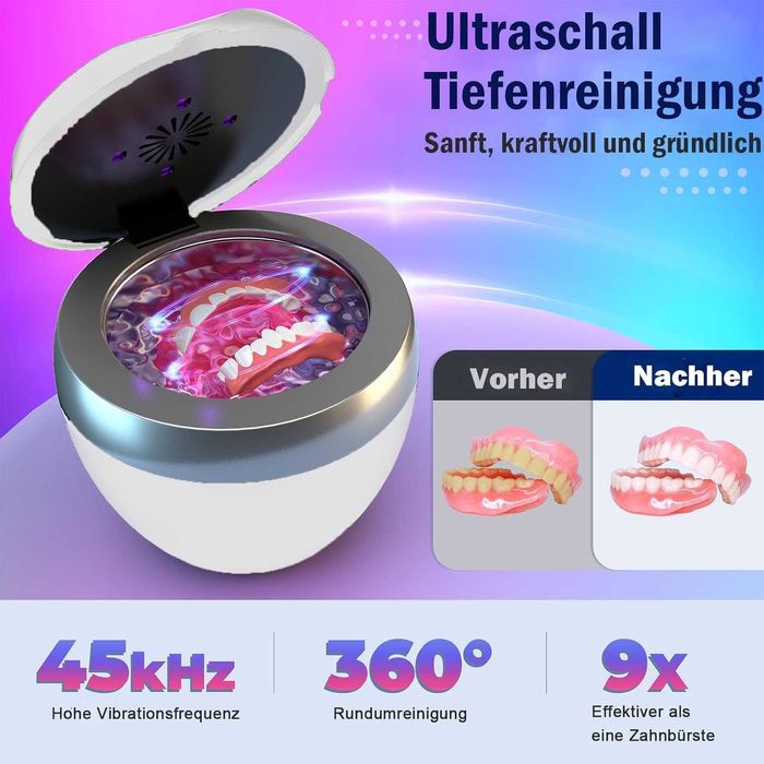 Stim-U-Dent Ultrasonic Cleaner 45 kHz pentru Proteze și Bijuterii