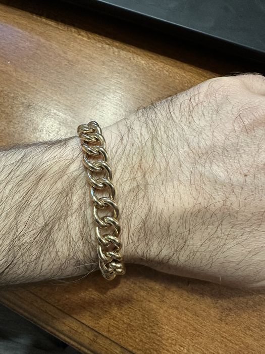 Златна гривна злато ланец синджир  Италия 18 карата унисекс перфектна