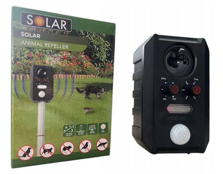 Соларен репелент за животни Котки Кучета Птици Гризачи 13.5-42 kHz
