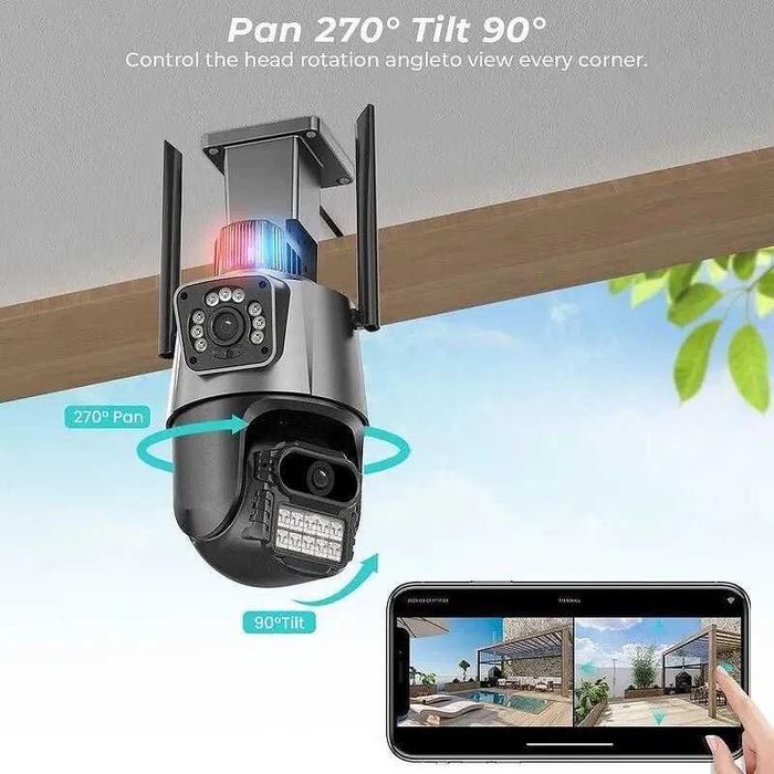 Двойна 8MP ICSее камера Безжична WI-FI 8 X ZOOM