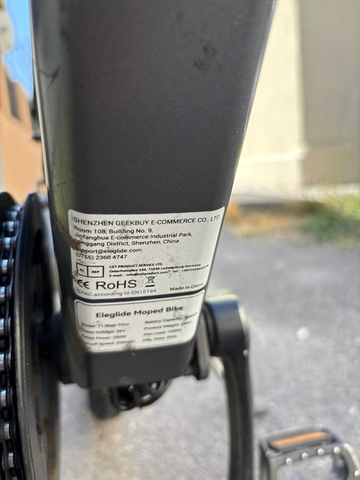 Bicicleta electrica Eleglide T1, Electric cycle, 120 km range