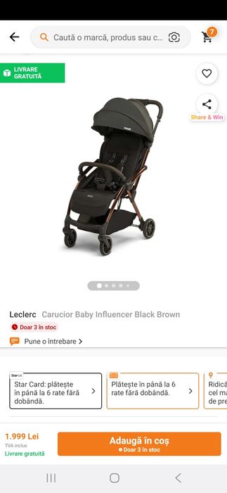 Vând carut sport leclerc