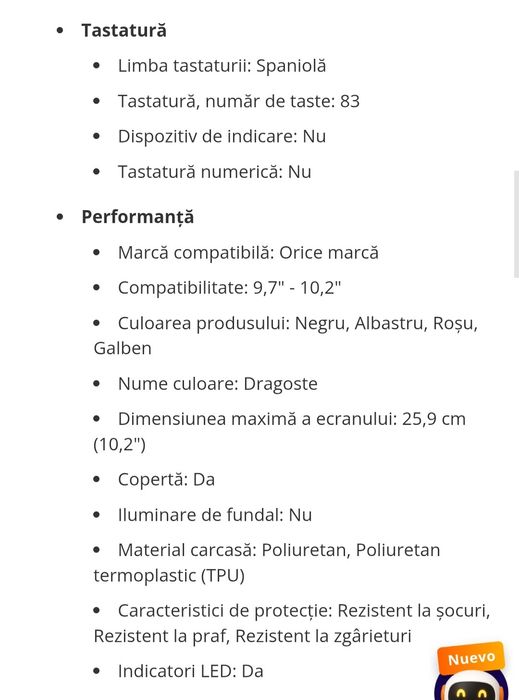 Husa Tableta cu Tastatura/Nou