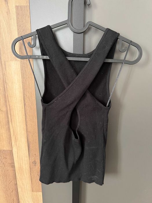 Черен потник с кръстосан гръб, H&M, S номер