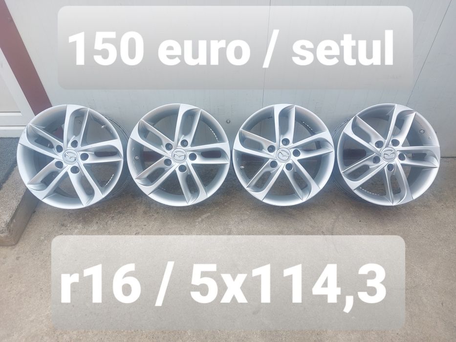 Jante din aluminiu originale r16 / Mazda Kia Hyundai Renault Nissan Dacia Mitsubishi / 5x114,3