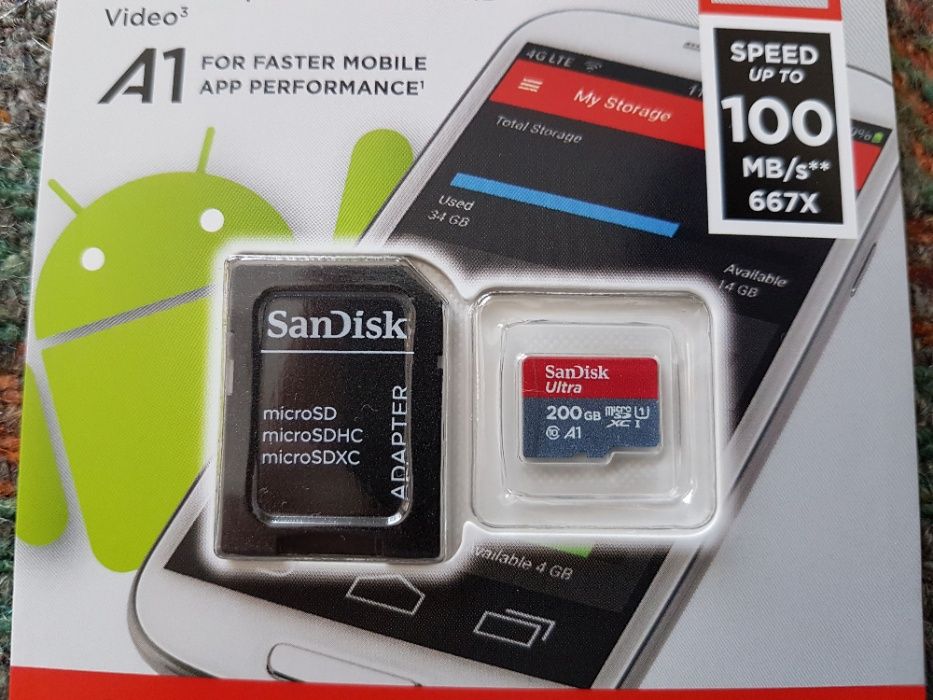 Sandisk 2OOGb,Card Microsd SDXC original 100%