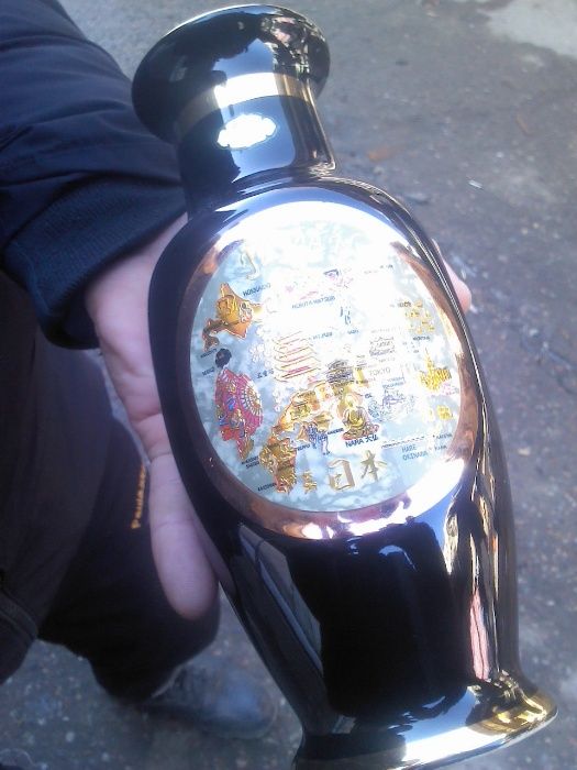 Ваза_/ THE ART OF CHOKIN.Made In JAPAN./-( Chokin Art 24KT GOLD.