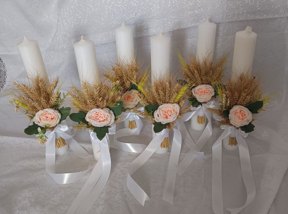 Lumânări de cununie sau botez, buchete și aranjamente