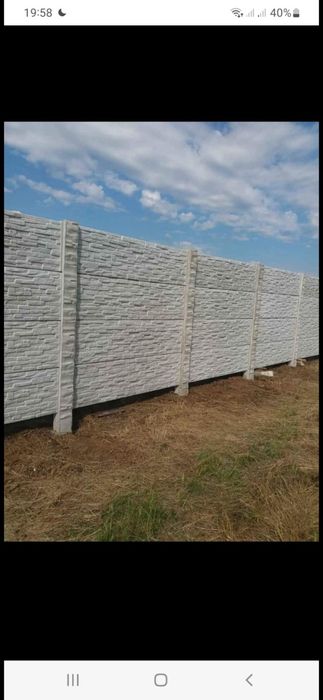 Vand gard beton simplu si cu model