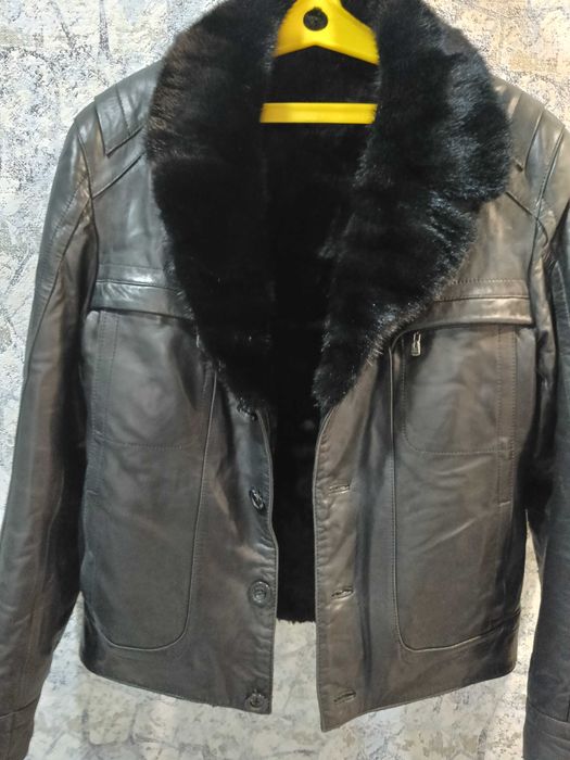 Продам кожаная дублёнка Турция
