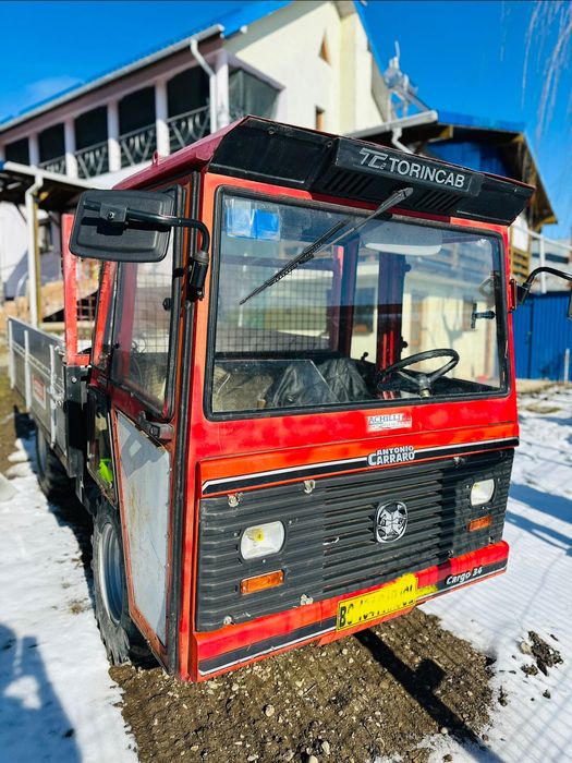 Motocultor 4x4 Antonio Carraro cu bena basculabila Torincab cargo 34 Lombardini