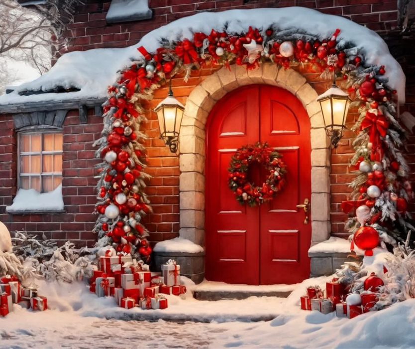 Фотофон новогодний зимний неопреновый 220/270