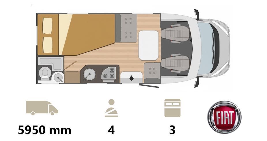 Autorulota XGO 22P Compact, Fiat Ducato 140HP, 4 locuri, model 2026