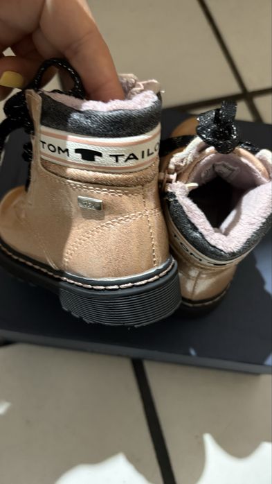 Детски зимни боти розов лак с брокат Tom Tailor