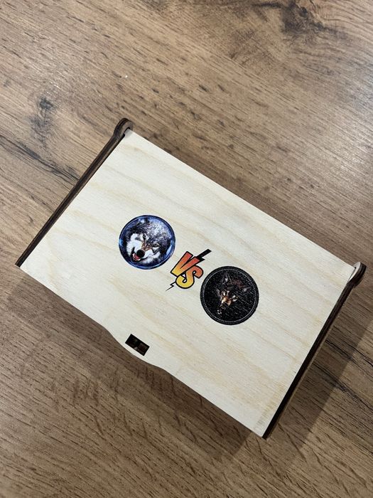 Фишки для нард, дерево с изображением  (шелкография)