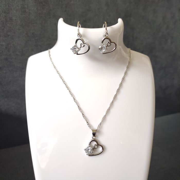 Сребърен комплект с печат 925 + подаръчна опаковка