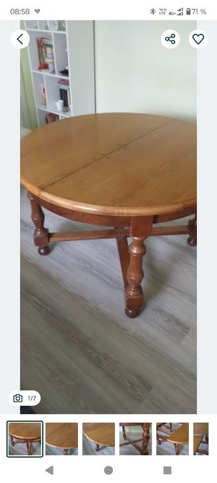 Masa rotundă lemn masiv