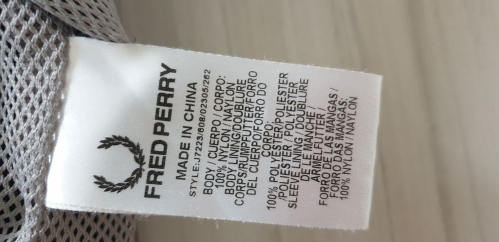 Fred Perry Mens  Wind Jacket / 2XL Пролет - Есен ОРИГИНАЛ! Мъжко Яке!