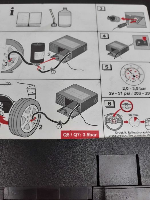 Compresor umflat roti,spuma pt.gama AUDI Q5,Q7,VW Touareg,SKODA Kodiaq