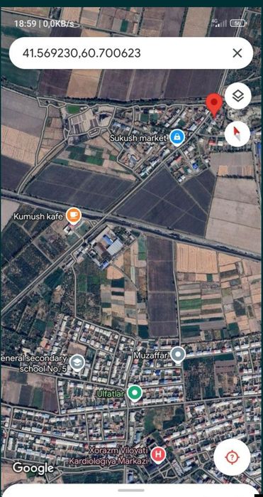 700 метр кв. Ховли Урганч тумани Юкарибог кишлоги Етти чинор куча