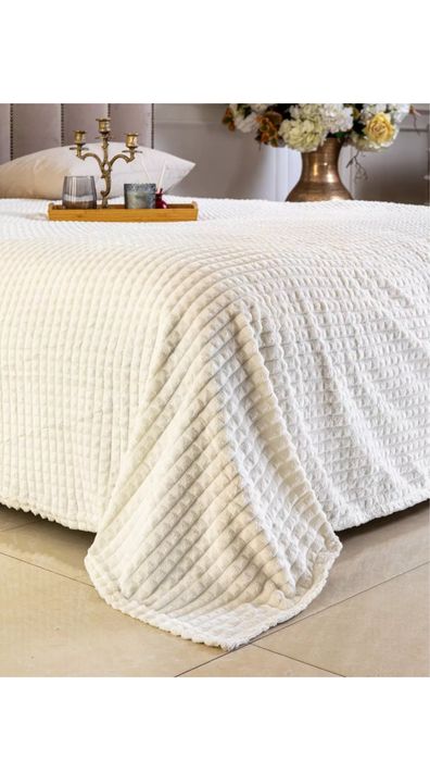 Плед покрывало 200*220 см евро подарочный набор