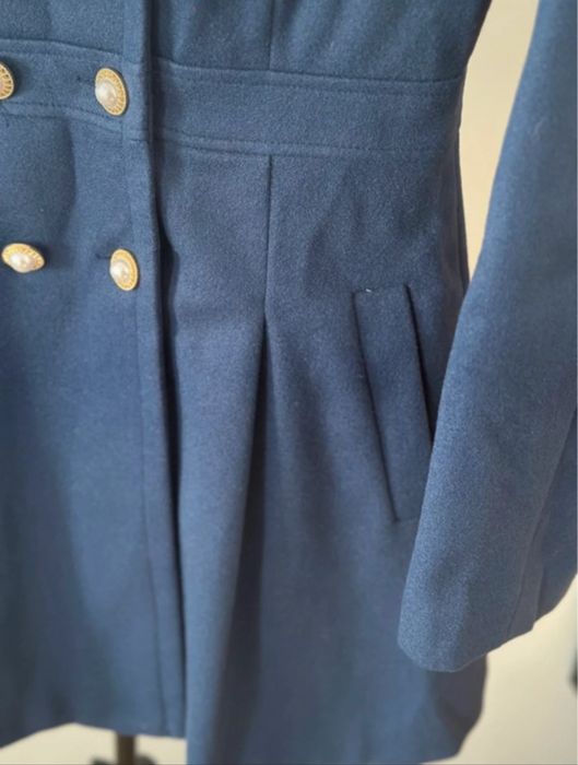 Palton dama bleumarin