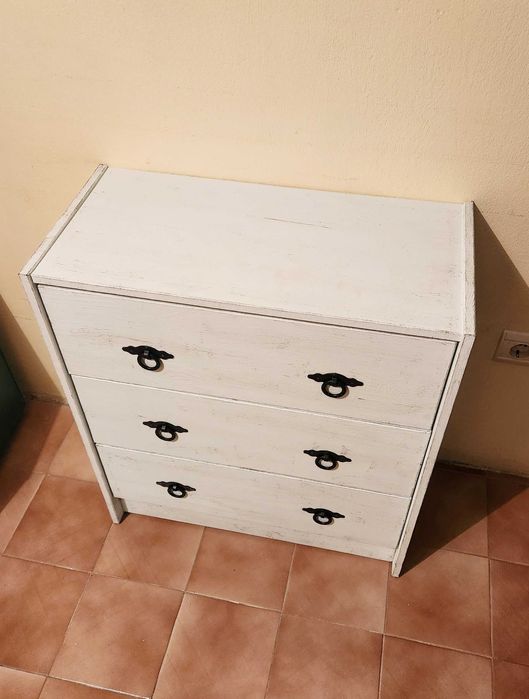 Дървен скрин Ikea Rast винтидж стил