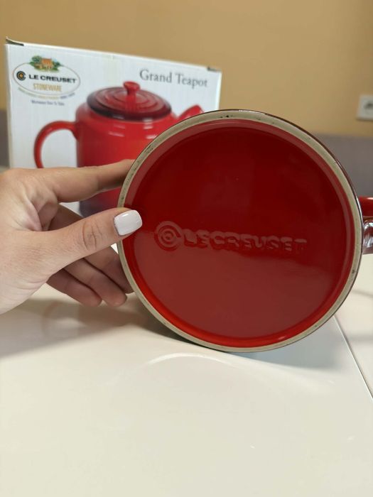 Le Creuset Stoneware Grand Teapot, 1.3L, Cerise - чайник