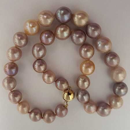 colier luxos perle naturale edison 13.8mm si aur 14k
