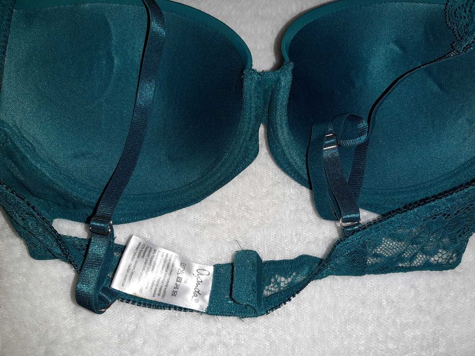 Sutien dantelat turcoaz push-up