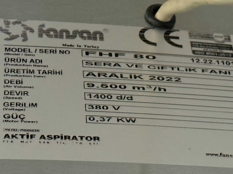 Ventilator industrial axial Fansan FHF 80 9500 m3 h 380V