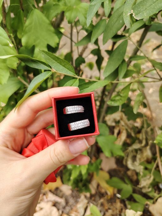 Cercei aur alb 5,15 gr 2 scurte purtări