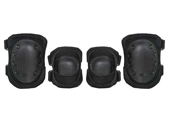 Set Protectie Genunchi Si Coate 8FIELDS Culoare Negru Noi In Ambalaj