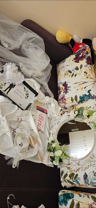 Acesori nunta /Alb Verde